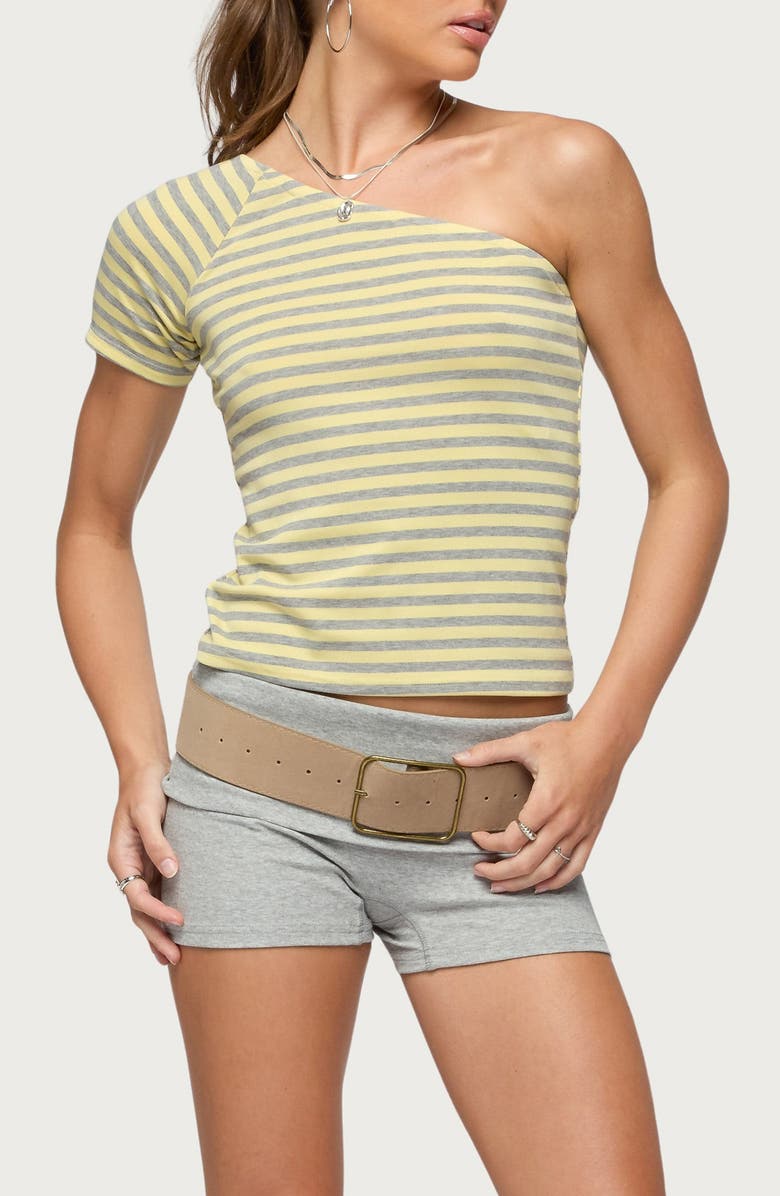 EDIKTED Eulia One-Shoulder Stripe Top, Main, color,