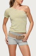 EDIKTED Eulia One-Shoulder Stripe Top