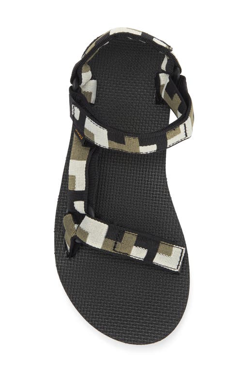 Teva Universal Platform Sandal In Retro Shapes Black