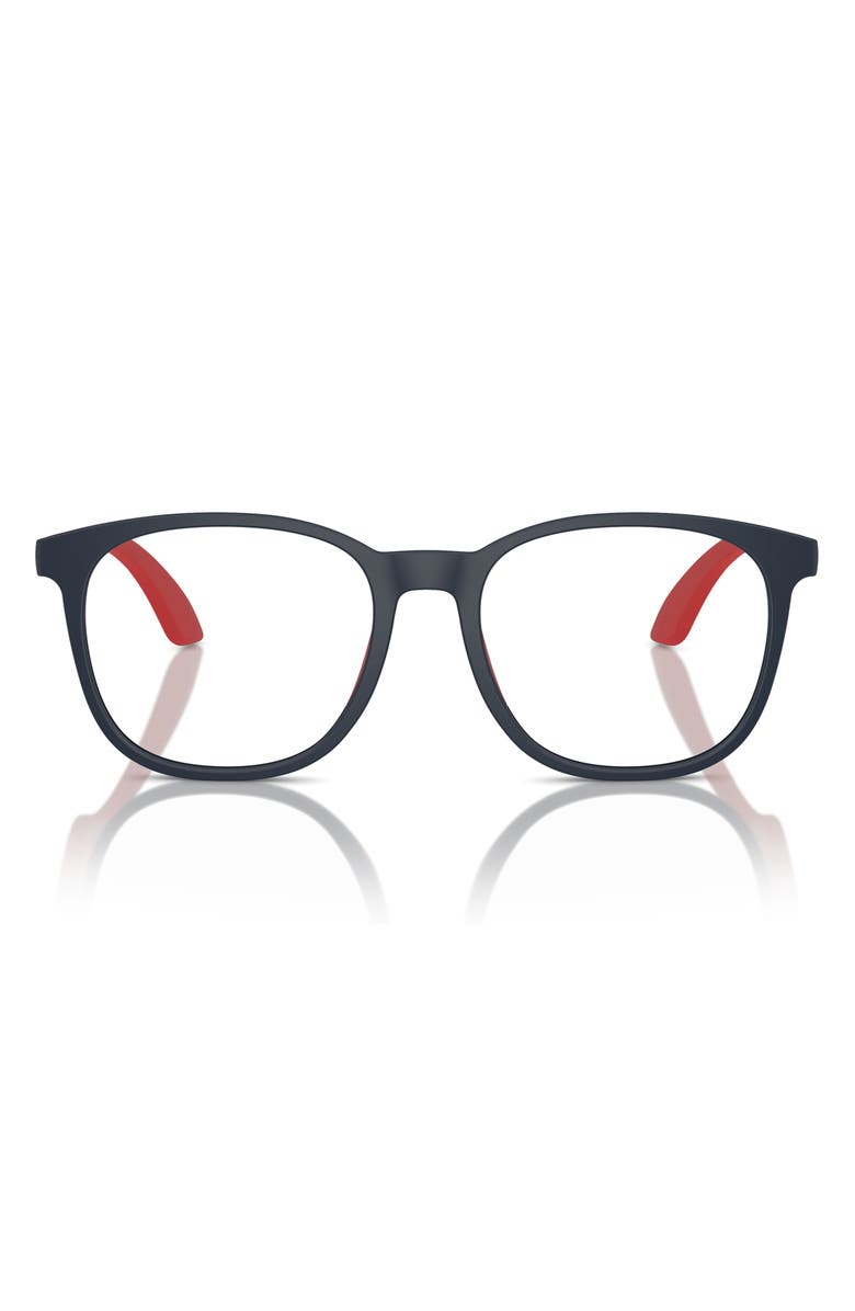 Emporio Armani 49mm Phantos Optical Glasses, Main, color, Matte Blue / Demo Lens