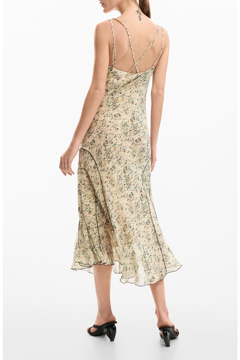 Abstract Print Slipdress, Alternate, color, MEDIUM BEIGE