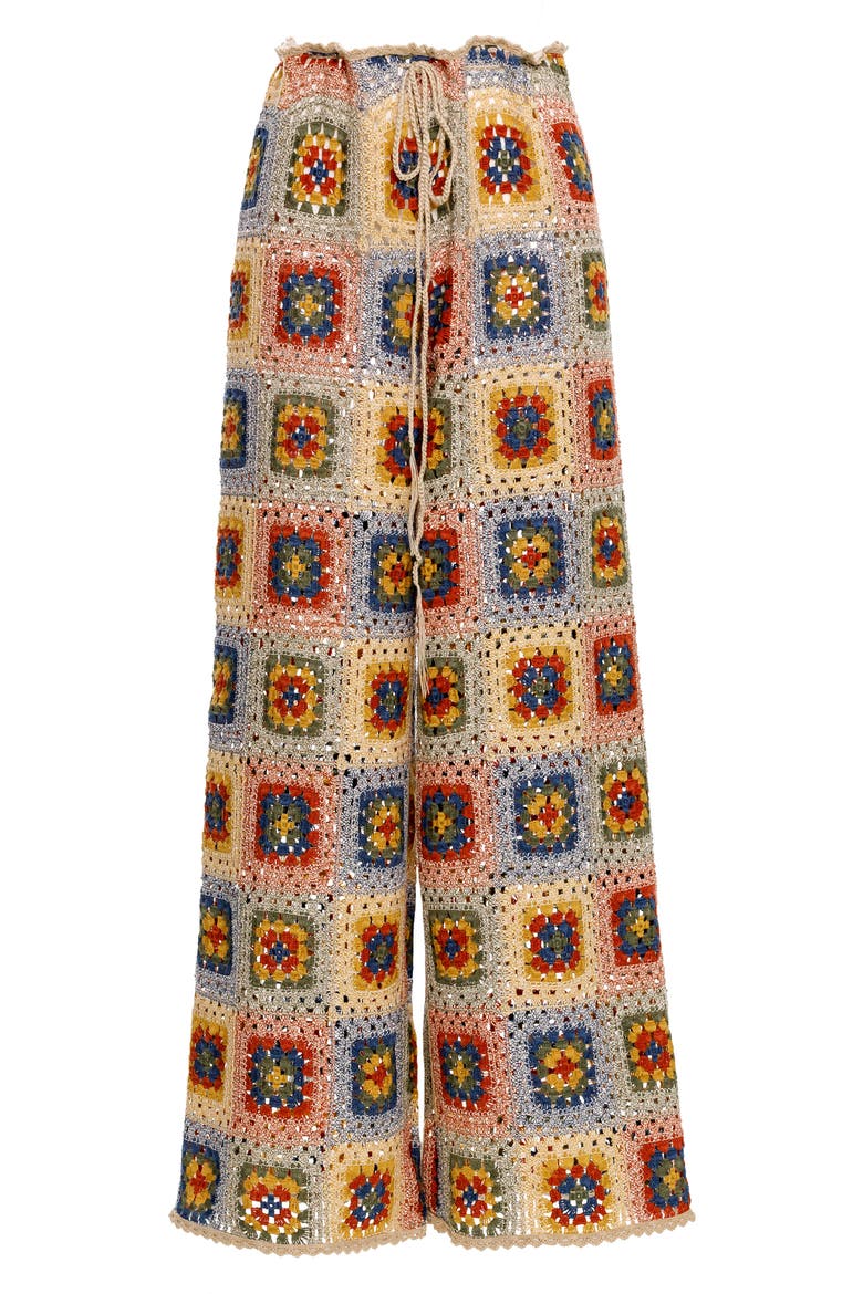 Roots Harvest Crochet Cover-Up Pants, Alternate, color, IVORY