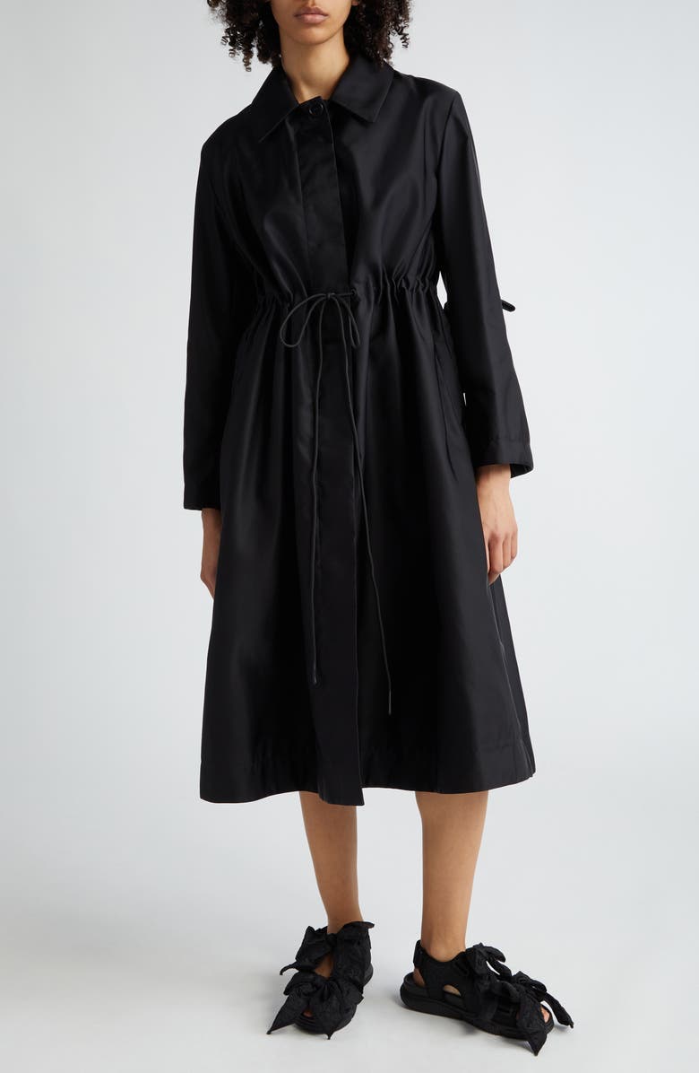 Cecilie Bahnsen Vania Bow Sleeve Nylon Coat, Main, color, 