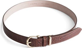 & Other Stories Croc-Embossed Leather Belt | Nordstrom display picture 3