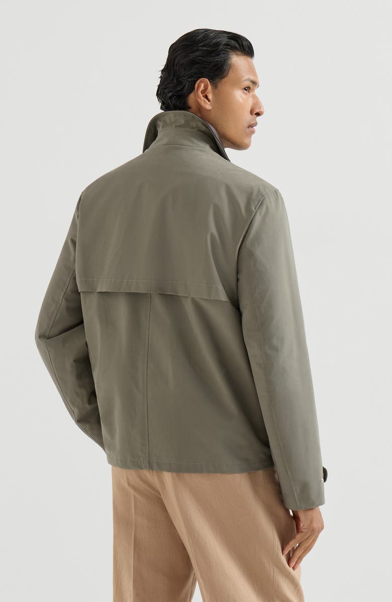 Brunello Cucinelli Water-resistant techno cotton outerwear, Alternate, color, Military