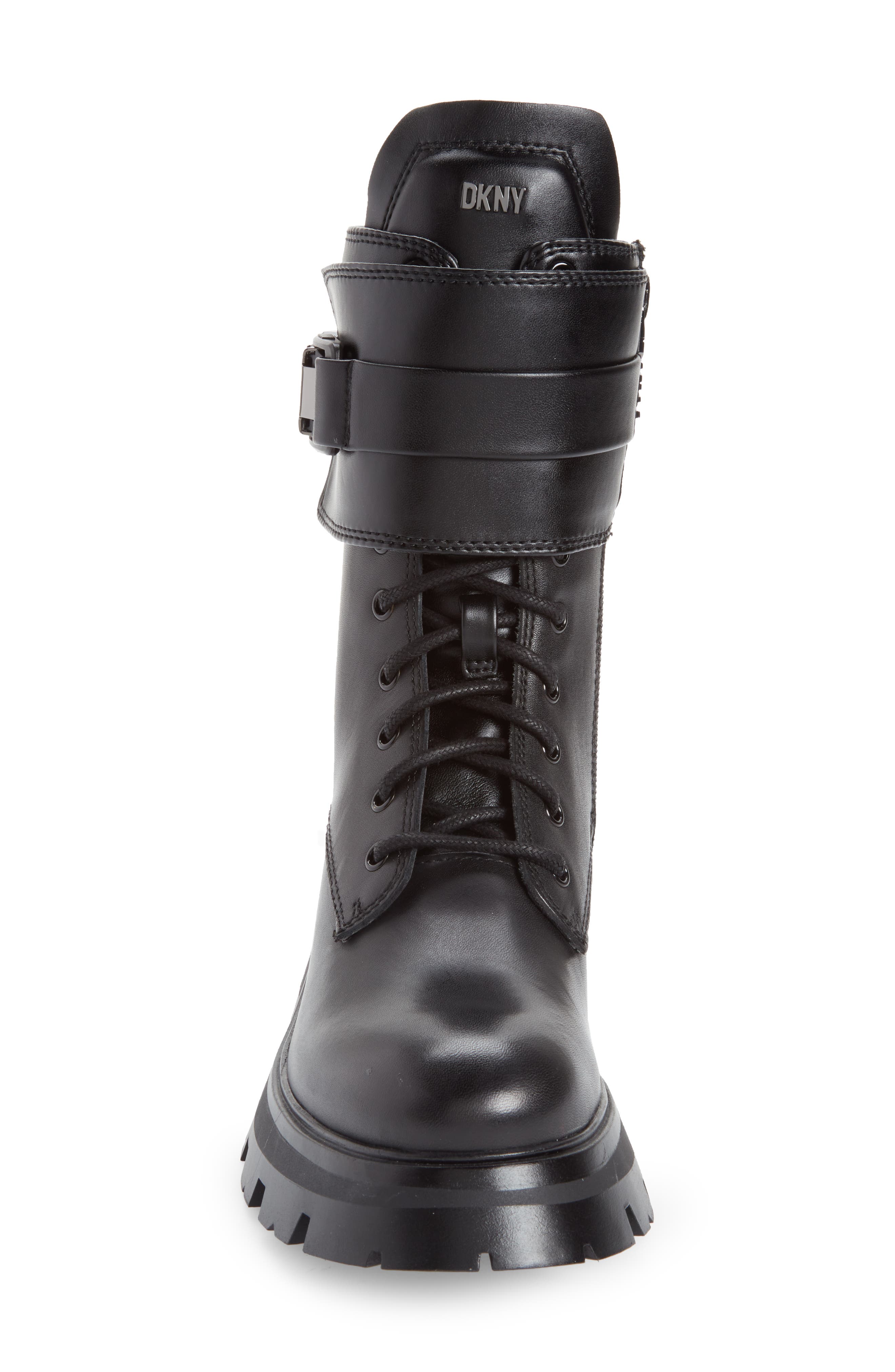 DKNY Sava Combat Boot, Alternate, color, Black