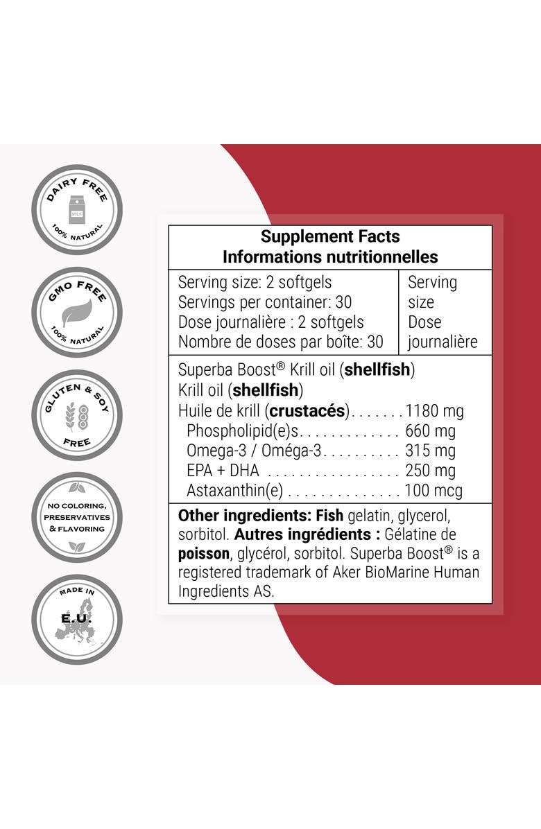 SuperSmart Krill Oil Supplement 1180mg, Alternate, color, NO COLOR