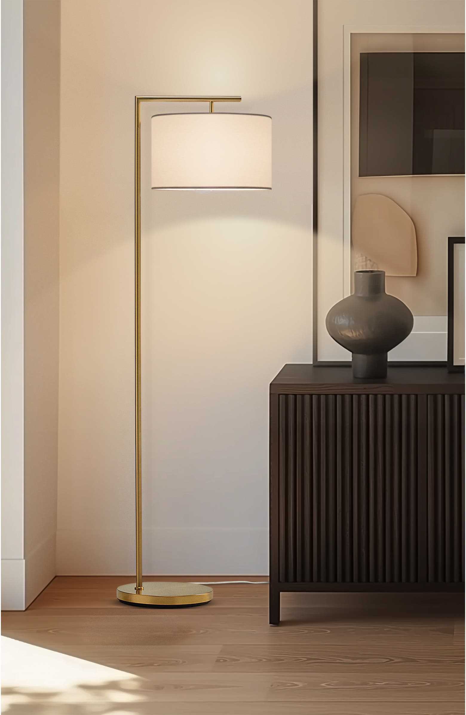Brightech Montage Modern 60' LED Smart Home Compatible Floor Lamp ...