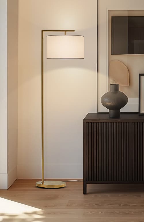 Brightech Montage Modern 60' Led Smart Home Compatible Floor Lamp In Antique Brass