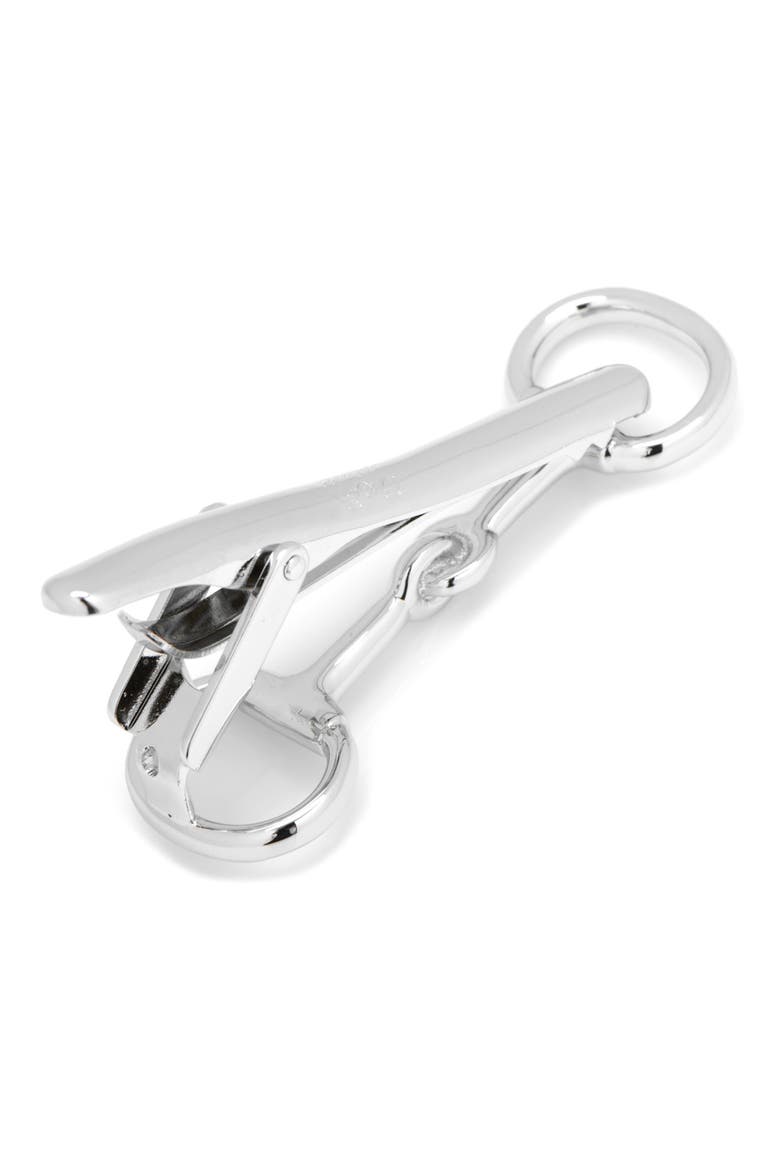 Horse Bit Tie Bar, Alternate, color, SILVER