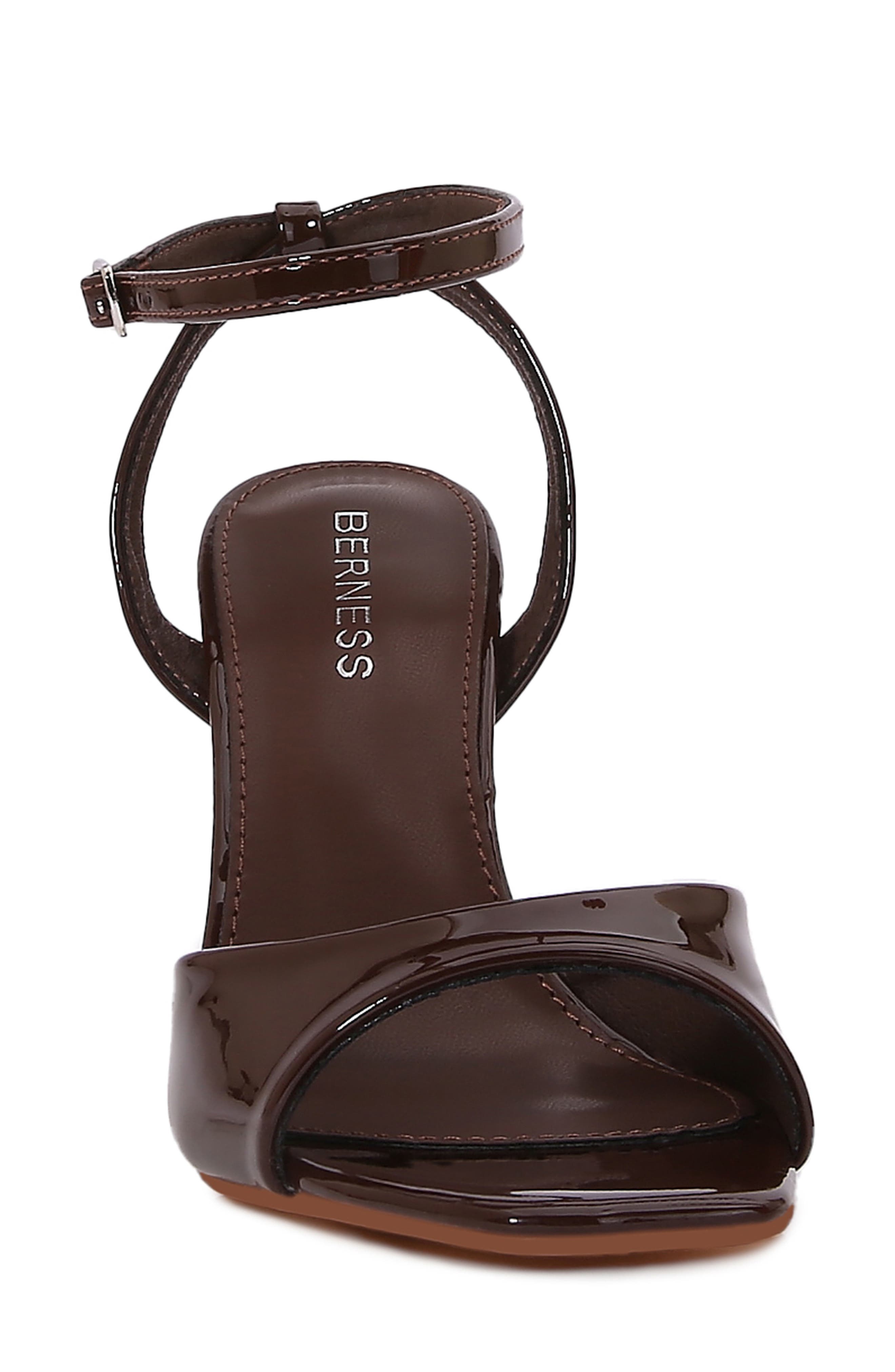 BERNESS Ankle Strap Sandal, Alternate, color, Coffee