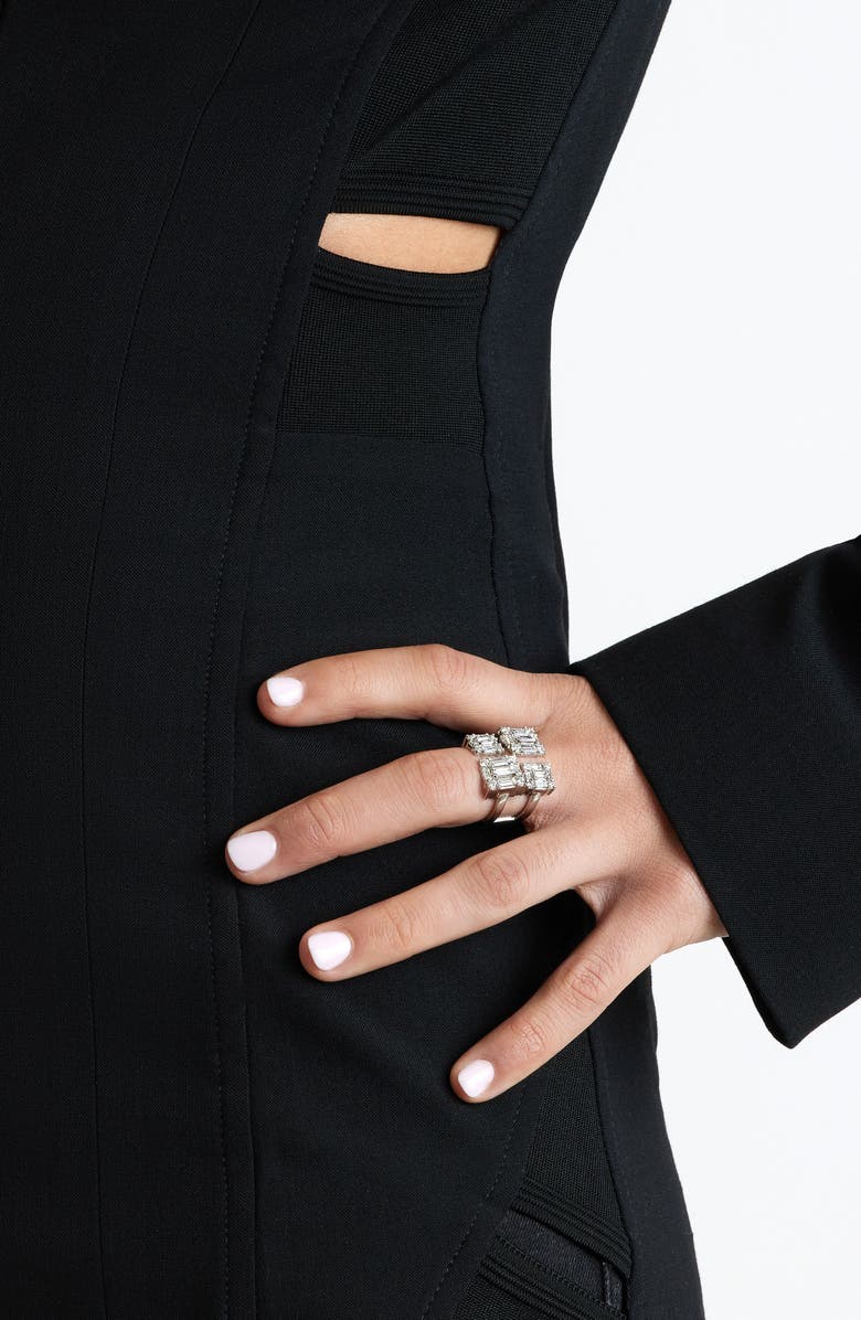 Mindi Mond Clarity Quad Cube Diamond Ring, Alternate, color, White Gold/ Diamond