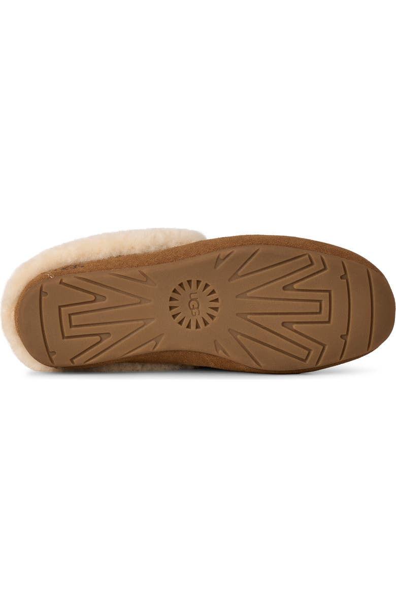 UGG<sup>®</sup> Ansley Genuine Shearling Trim Suede Mule, Alternate, color, Chestnut