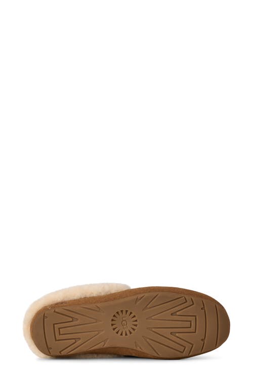 Ugg(r) Ansley Genuine Shearling Trim Suede Mule In Brown