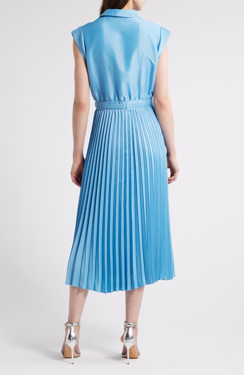 Elie Tahari The Natalyia Pleated Belted Maxi Dress, Alternate, color, 