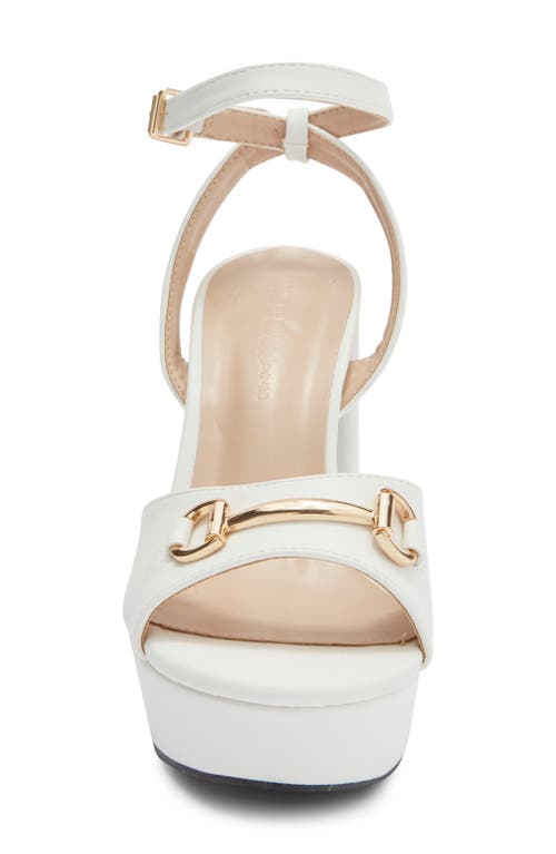 Wild Diva Lounge Alice Platform Sandal In White