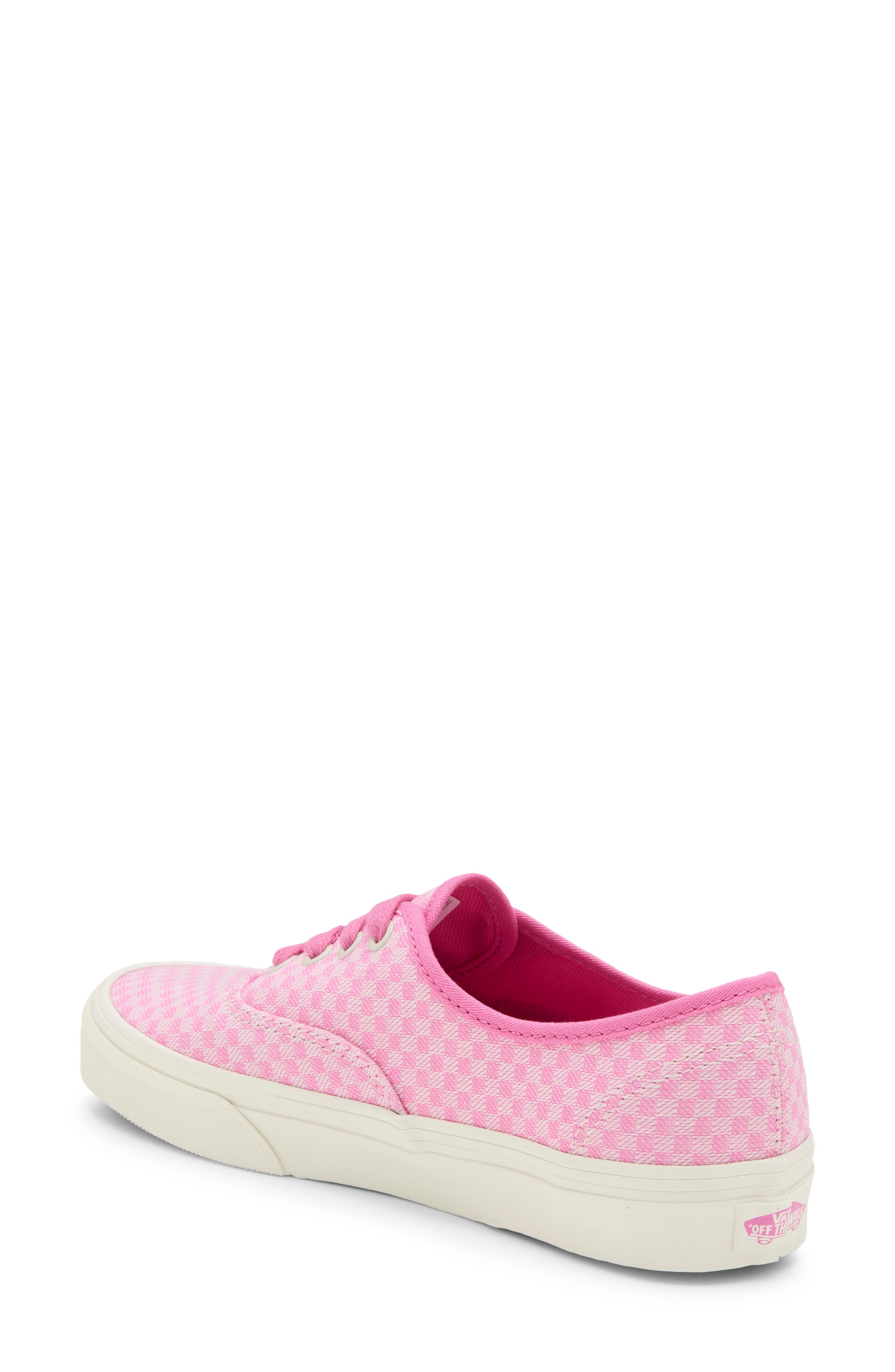 Authentic Micro Check Sneaker, Alternate, color, PINK FIZZ