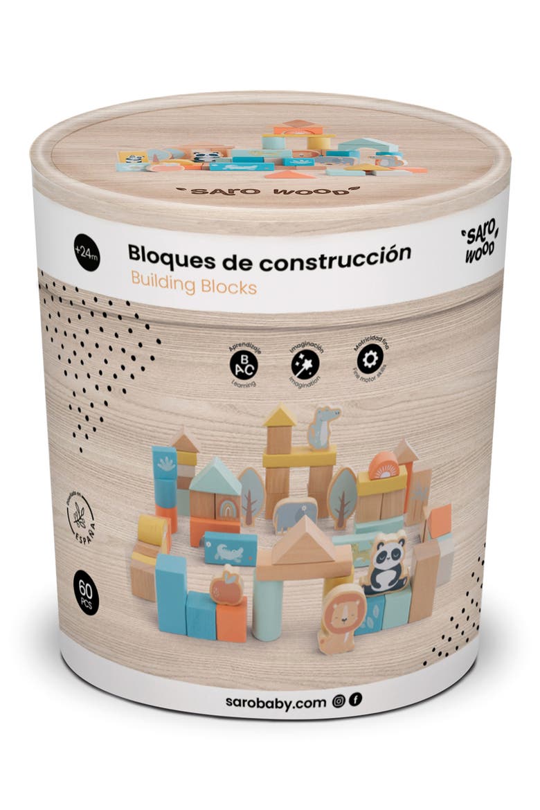 Wooden Building Block Playset, Alternate, color, MULTI