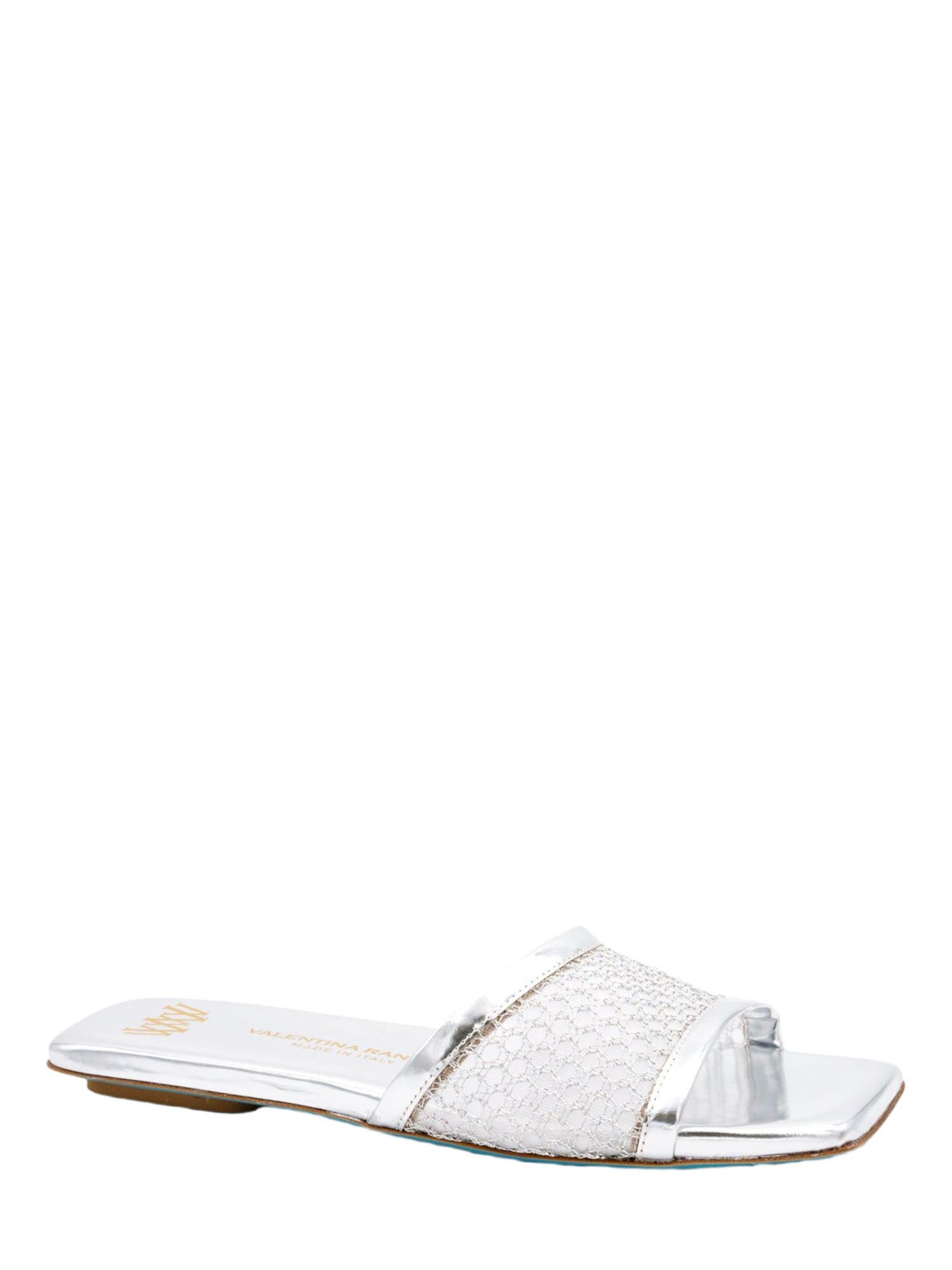 Valentina Rangoni Calliope Slide Sandals, Main, color, Silver