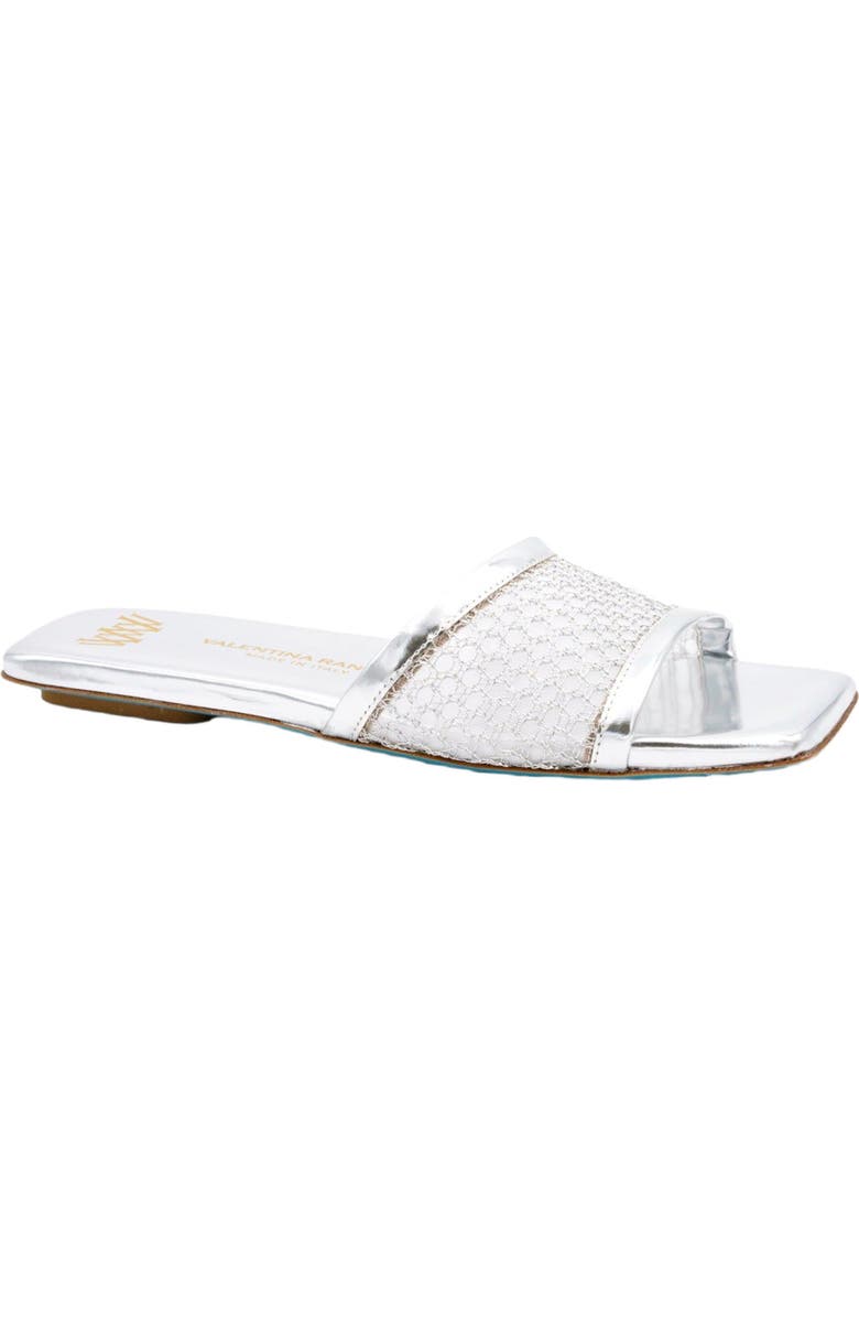 Valentina Rangoni Calliope Slide Sandals, Main, color, Silver