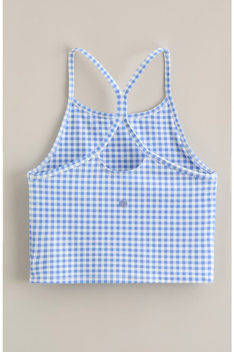 Kids' Ace Racerback Tank, Alternate, color, BLUE HYDRANGEA GIA GINGHAM