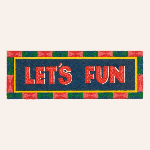 Kerala Let'S Fun Coir Doormat 14X39 In