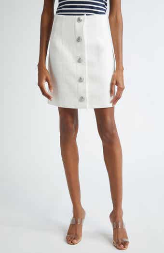 Melia Tweed Button Front Skirt