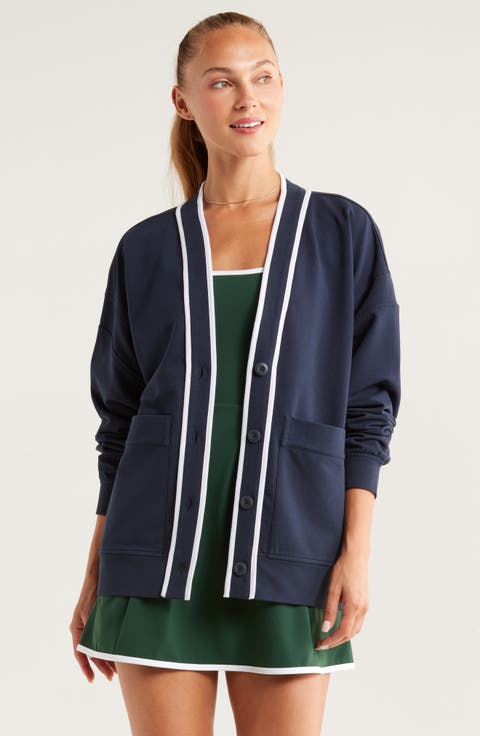 Courtside French Terry Cardigan