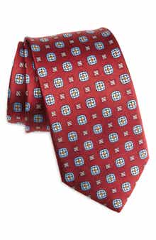 David Donahue Neat Silk Tie