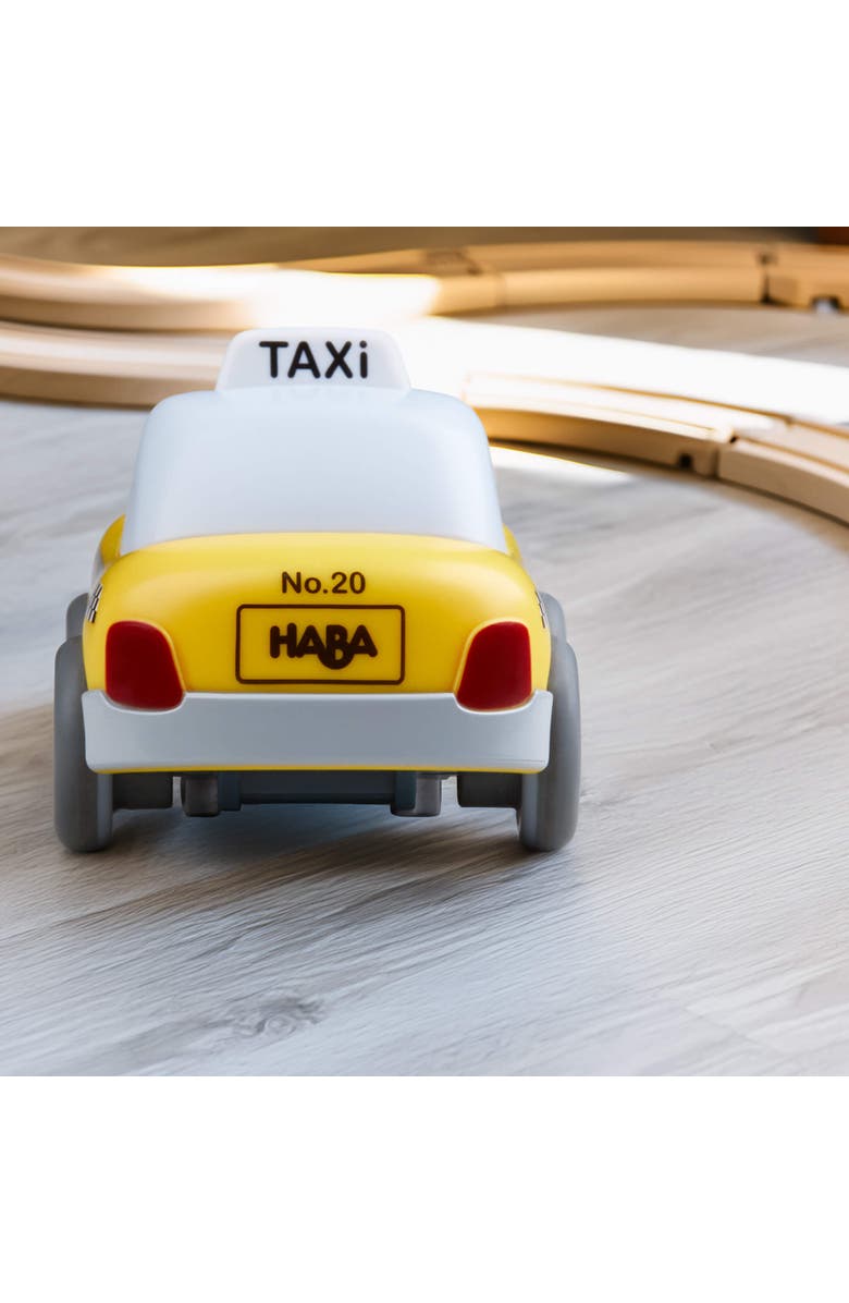 HABA Toddler Car Toy - Kullerbu Taxi Push and Go Racing Car for Kids Ages 2 and Up, Friction Powered Cars for Kullerbu Track System, Alternate, color, Multi