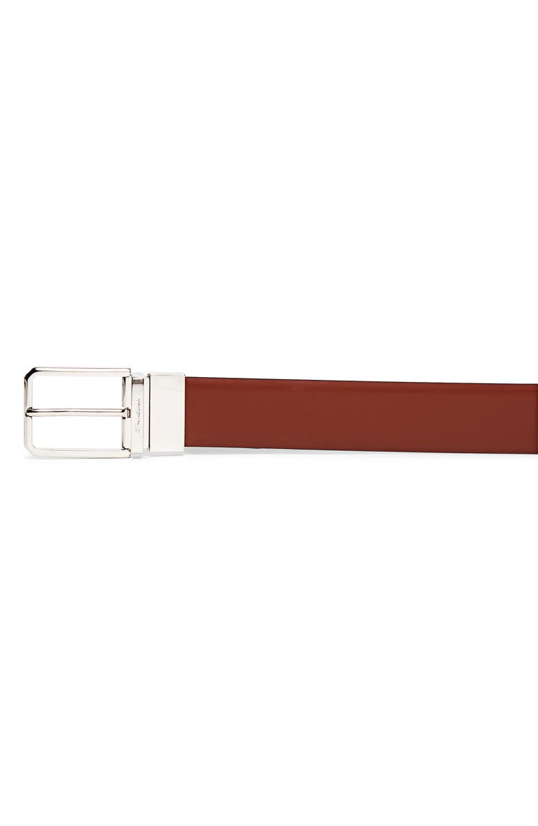 Santoni Reversible Leather Belt, Alternate, color, Black-Tan