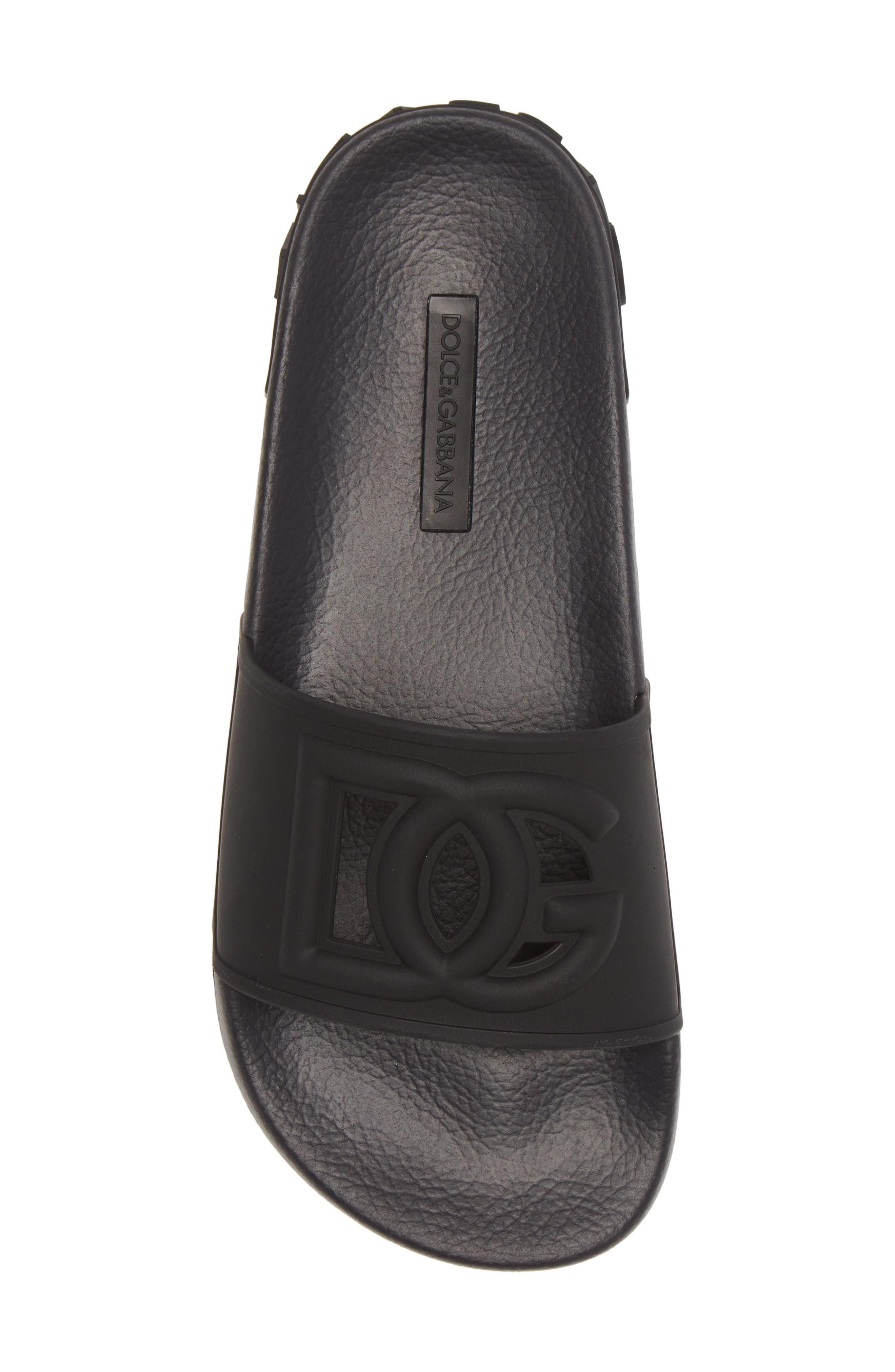 Dolce&Gabbana Beachwear Cutout Slide Sandal, Alternate, color, 