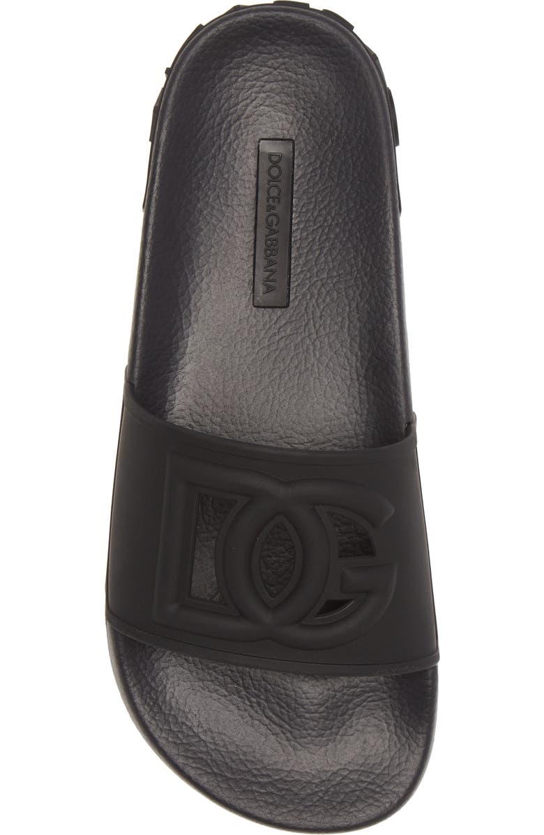 Dolce&Gabbana Beachwear Cutout Slide Sandal, Alternate, color,