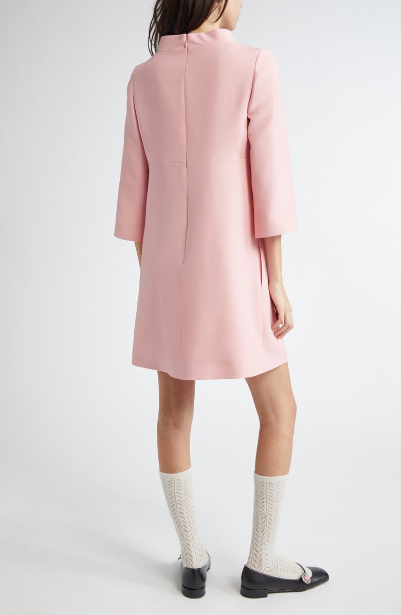 Valentino Garavani Crystal Button Crepe Couture Minidress, Alternate, color,