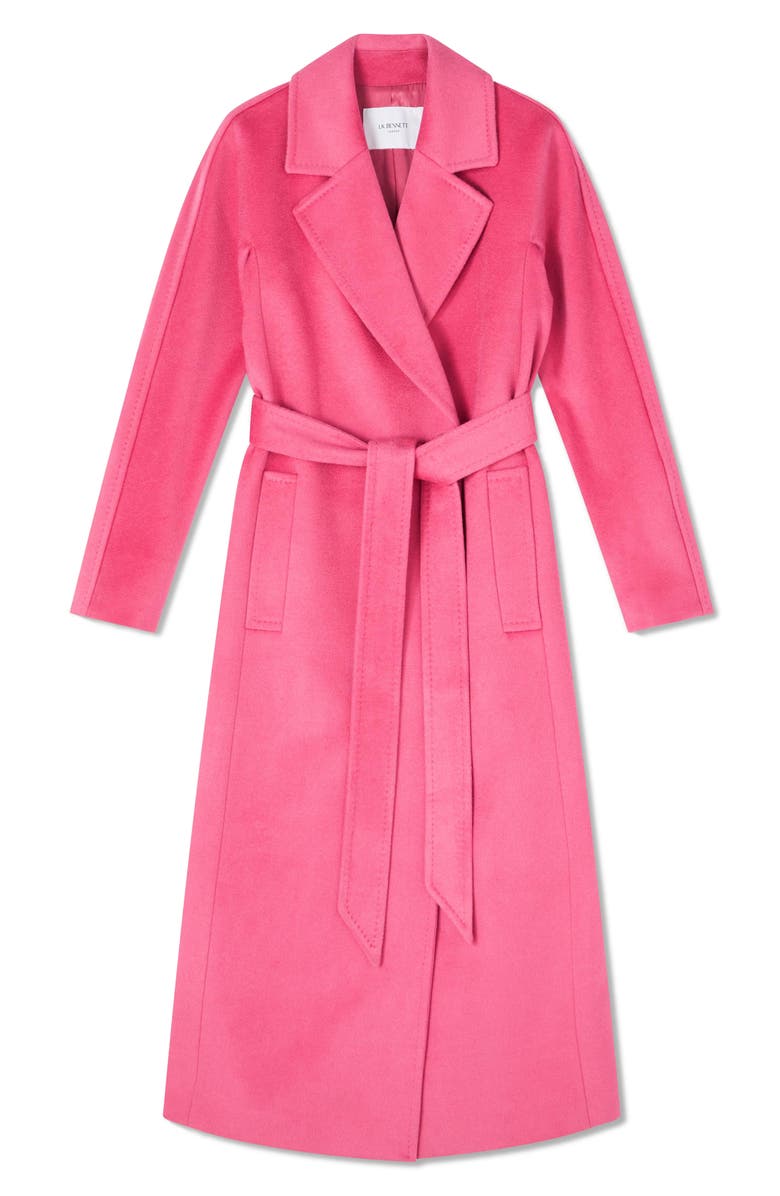 LK Bennett Frances Tie Belt Wool Coat, Alternate, color,