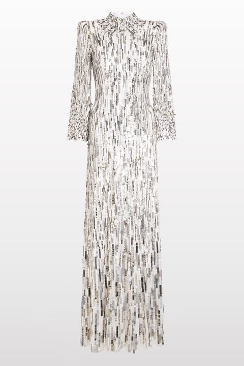 Memphis Sequin-Embellished Maxi Dress