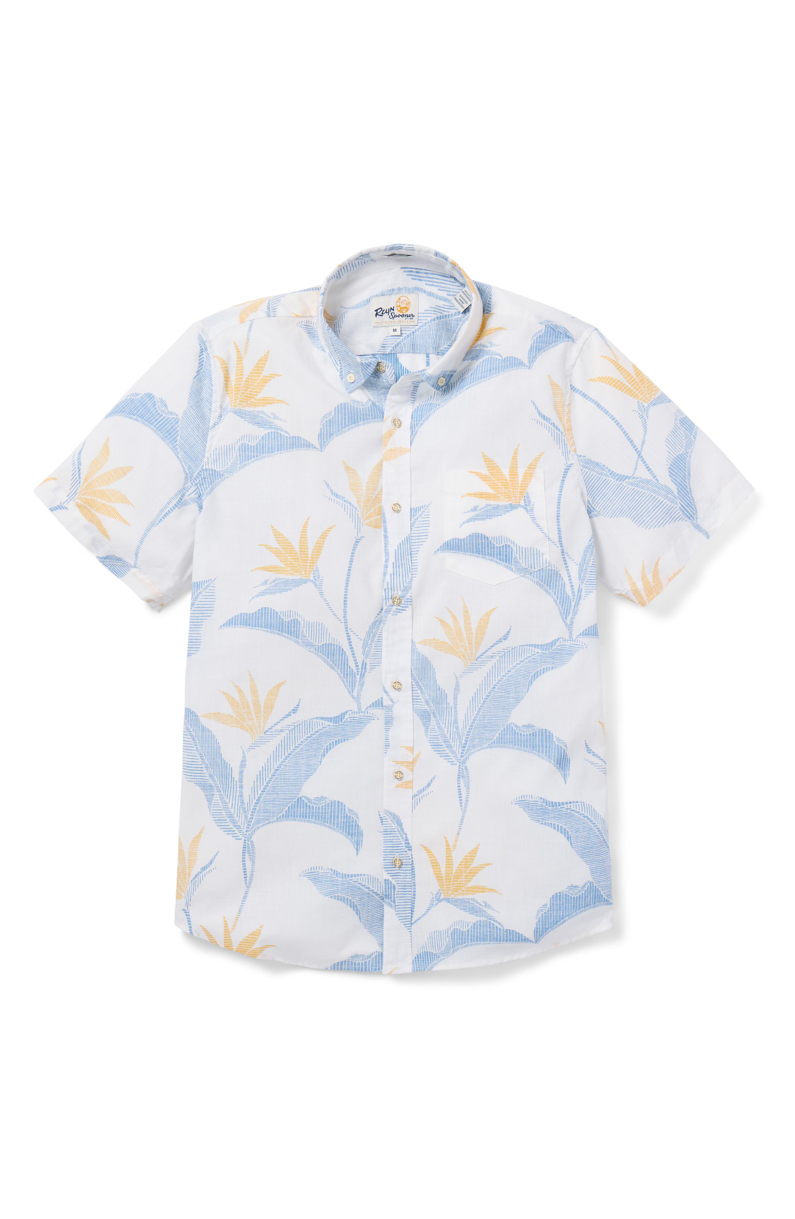 Reyn Spooner Paradise Calling Tailored Fit Short Sleeve Button-Down Shirt