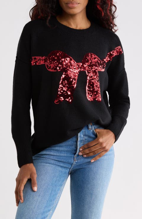 Sequin Bow Sweater