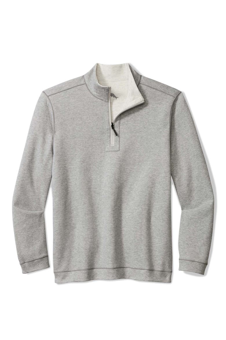 Flipview Reversible Half Zip Pullover, Alternate, color, LYCHEE HTHR