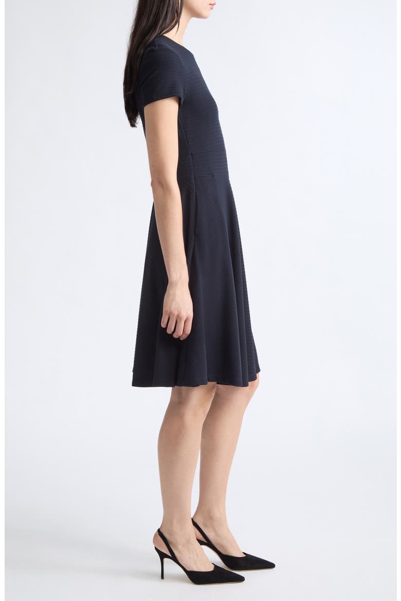 Short Sleeve A-Line Dress, Alternate, color, NAVY