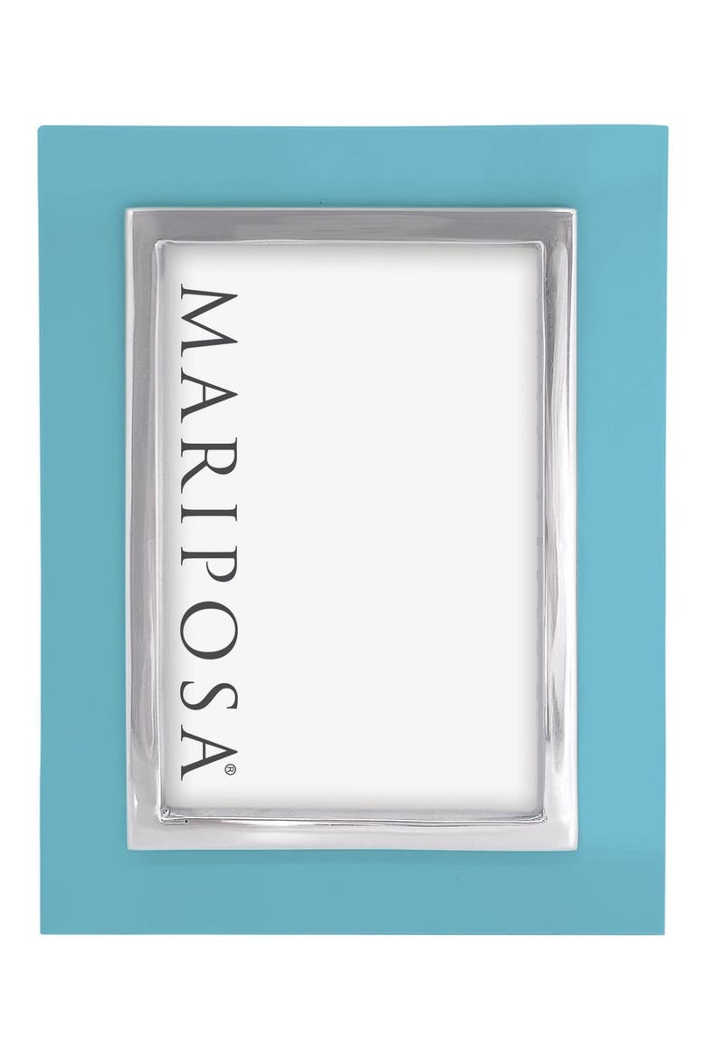 Bordered 5 x 7-Inch Picture Frame, Alternate, color, TEAL