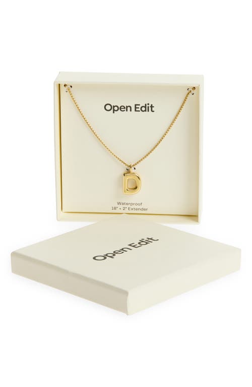 Open Edit Waterproof Bubble Initial Pendant Necklace