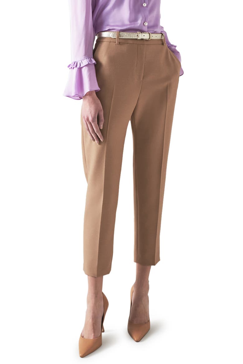 Mariner Ankle Cigarette Trousers, Main, color, CAMEL