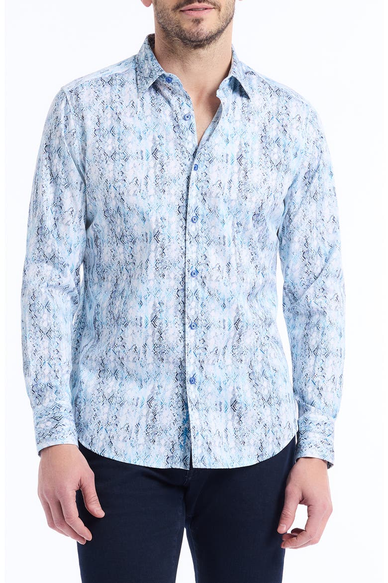 Alahmar Classic Fit Stretch Button-Up Shirt, Main, color, LIGHT BLUE