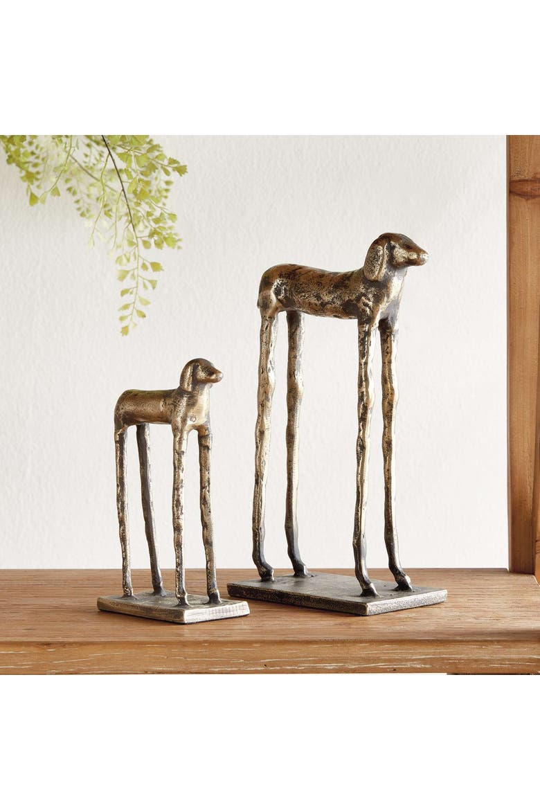 Two Hounds Set Of 2, Alternate, color, Gold