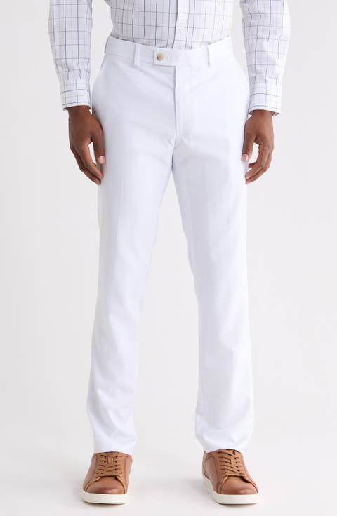 Sharkskin Flat Front Dress Pants