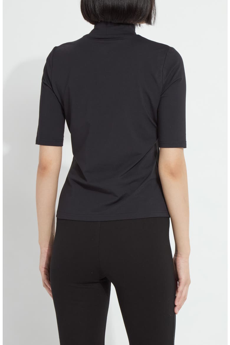 Clara Mock Neck Top, Alternate, color, BLACK