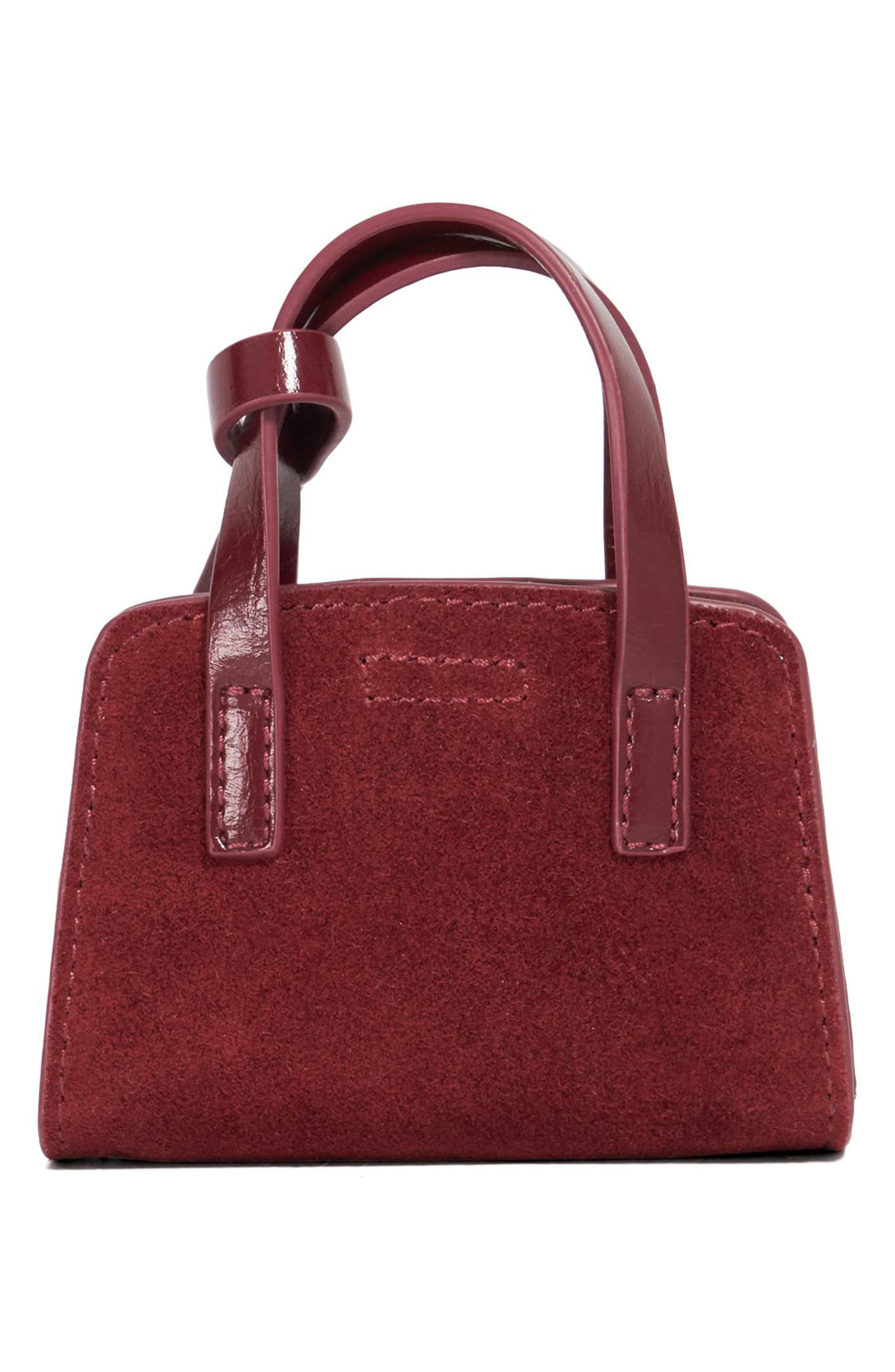 Dune London Define Bag Charm, Alternate, color, Burgundy
