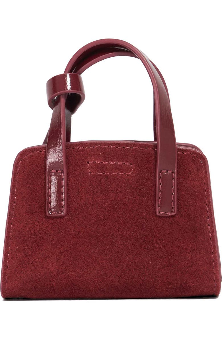 Dune London Define Bag Charm, Alternate, color, Burgundy
