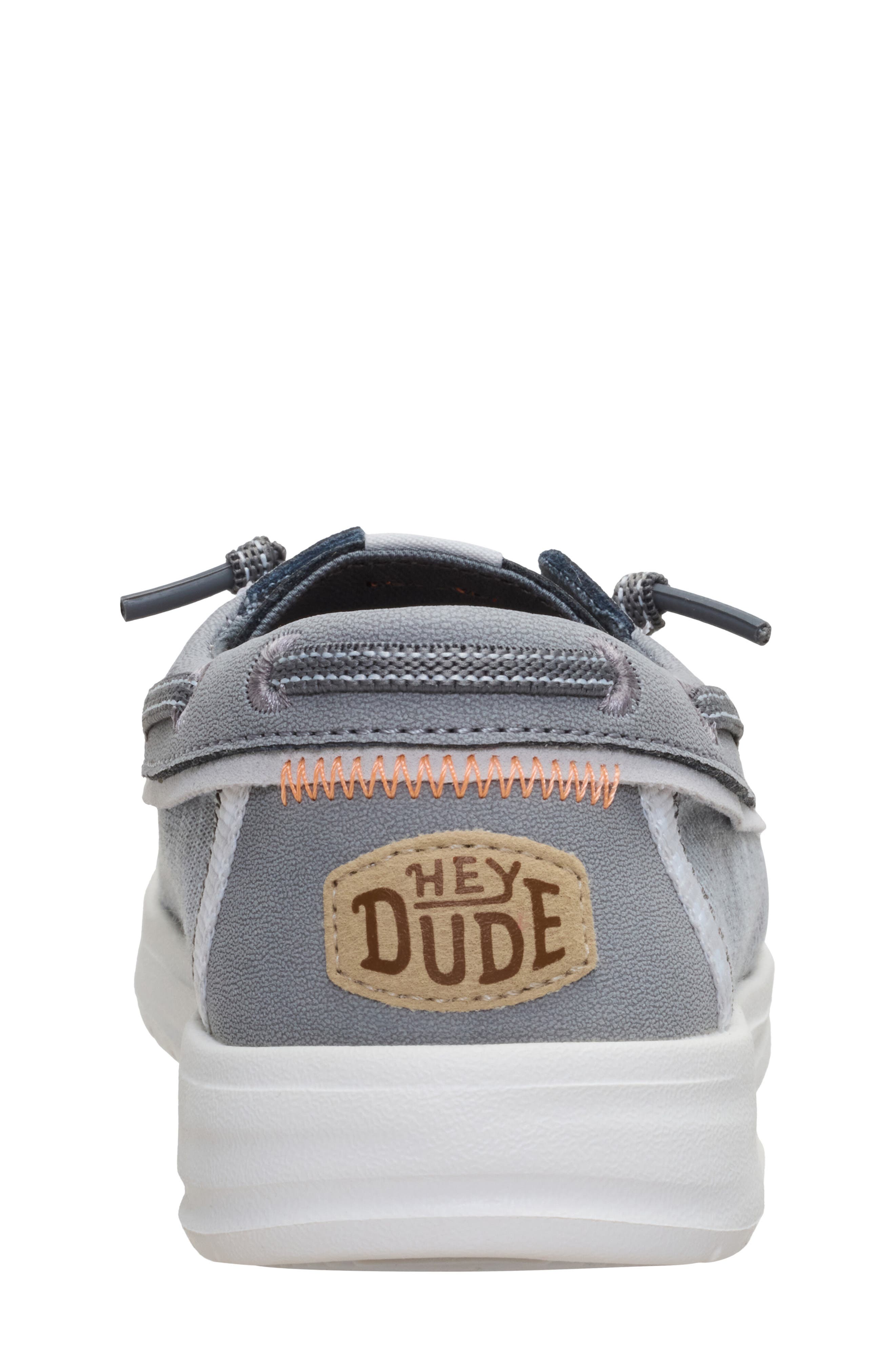 Hey Dude Kids' Wells Slip On Boat Shoe, Alternate, color, Light Grey
